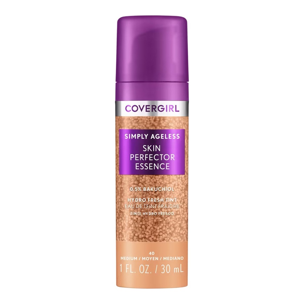 CoverGirl Simply Ageless Skin Perfector Essence Foundation - 40 Medium, NEW